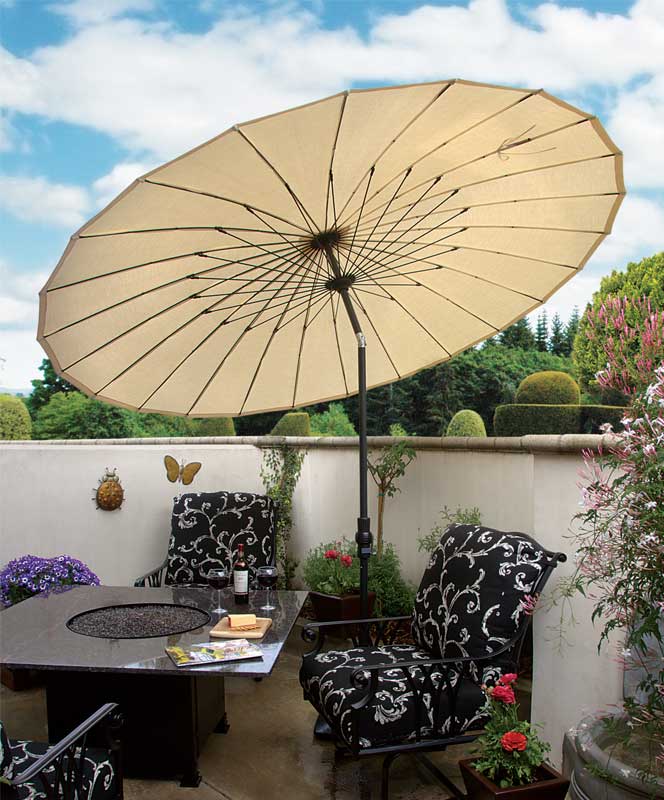 10' Shanghai Collar Tilt Market Umbrella by Treasure Garden - Image 5